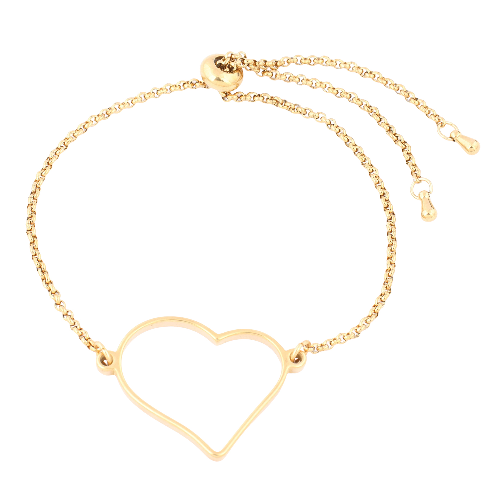 Resin Craft Supplies - 3pcs Stainless Steel Gold Plated Heart