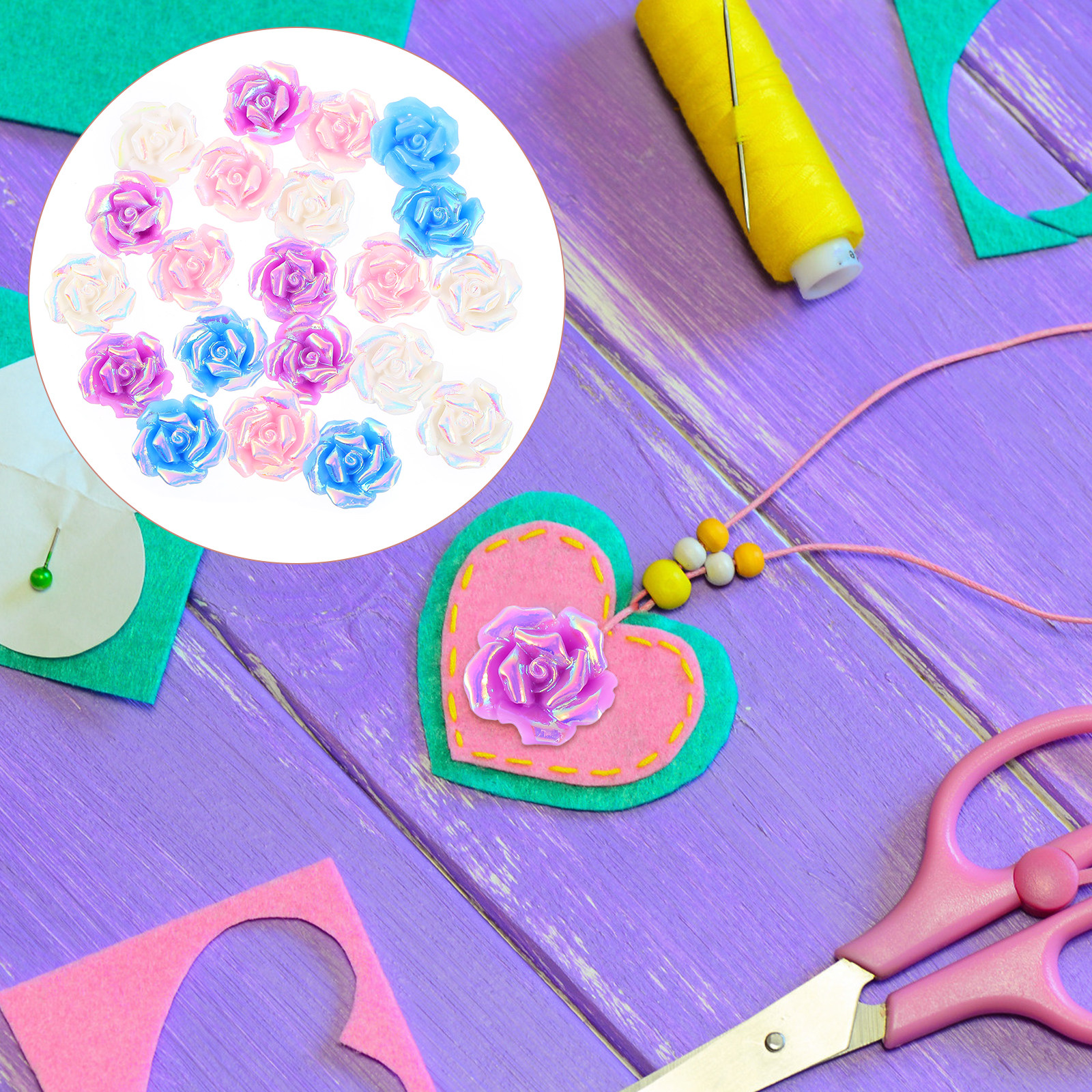 20Pcs Rose Flower Phone Case A - đánh giá và giá Resin Craft Supplies
