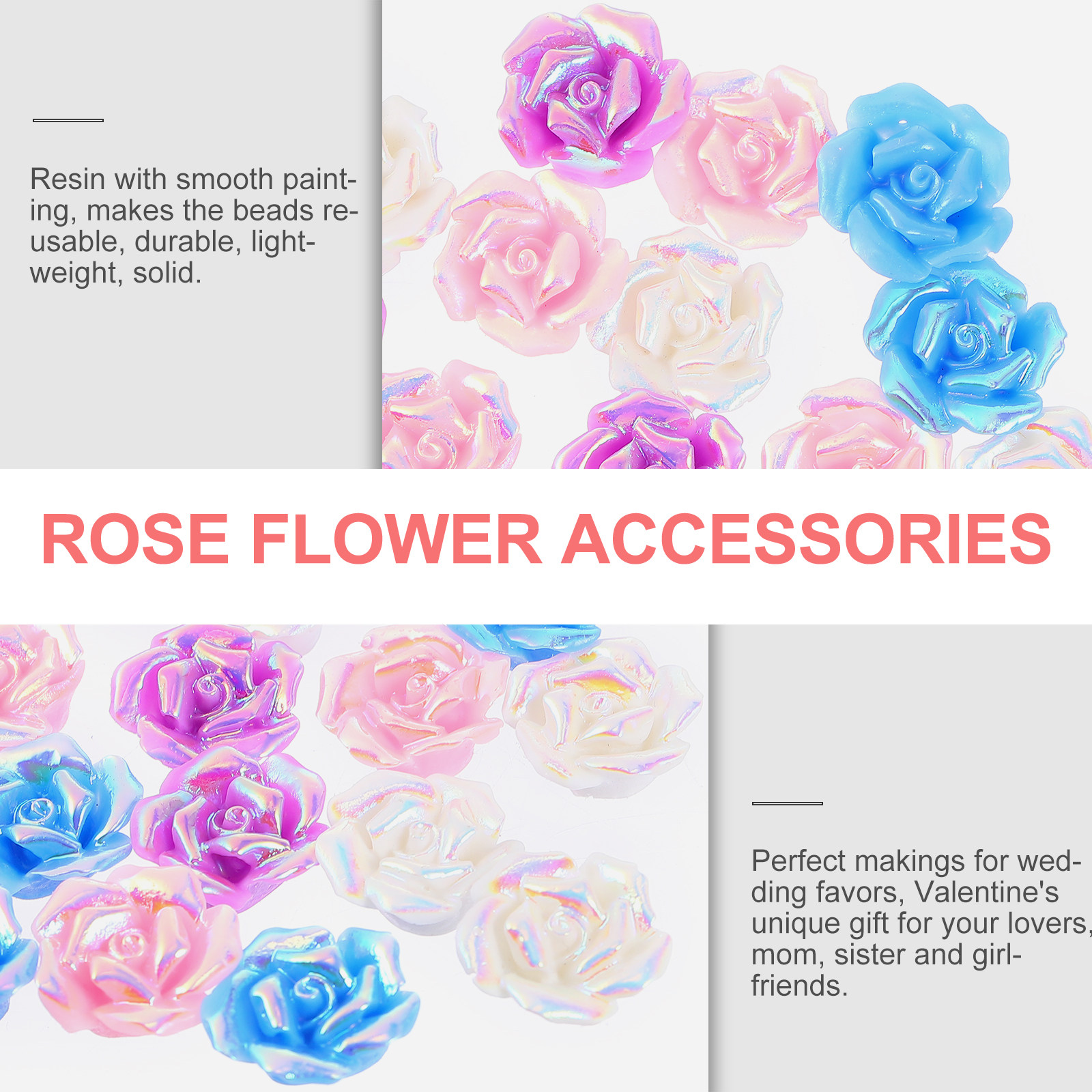 20Pcs Rose Flower Phone Case A - đánh giá và giá Resin Craft Supplies