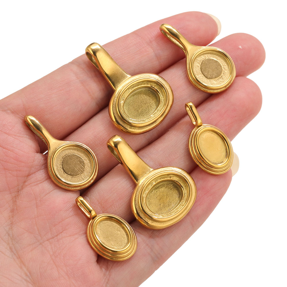 5pcs Stainless Steel Round Ova - đánh giá và giá Resin Craft Material