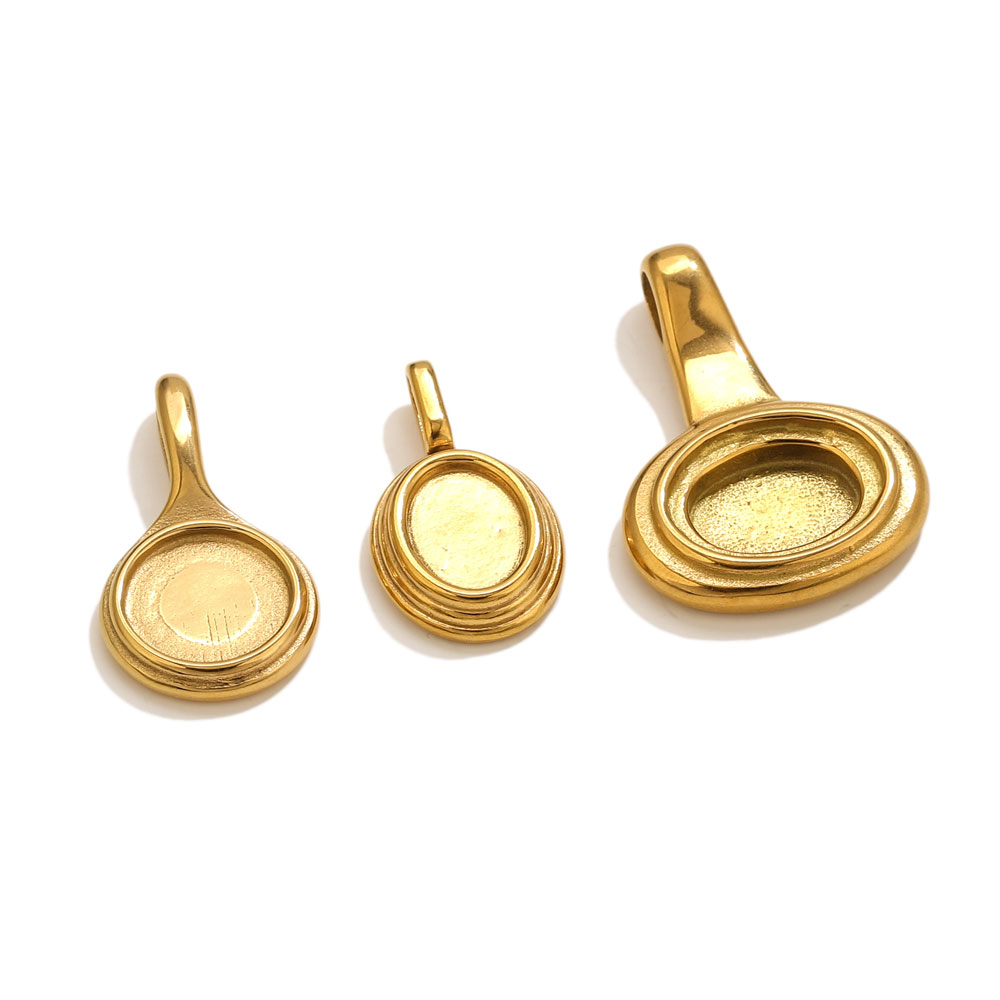 5pcs Stainless Steel Round Ova - đánh giá và giá Resin Craft Material