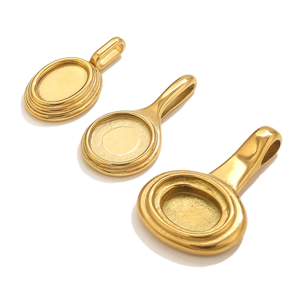 5pcs Stainless Steel Round Ova - đánh giá và giá Resin Craft Material