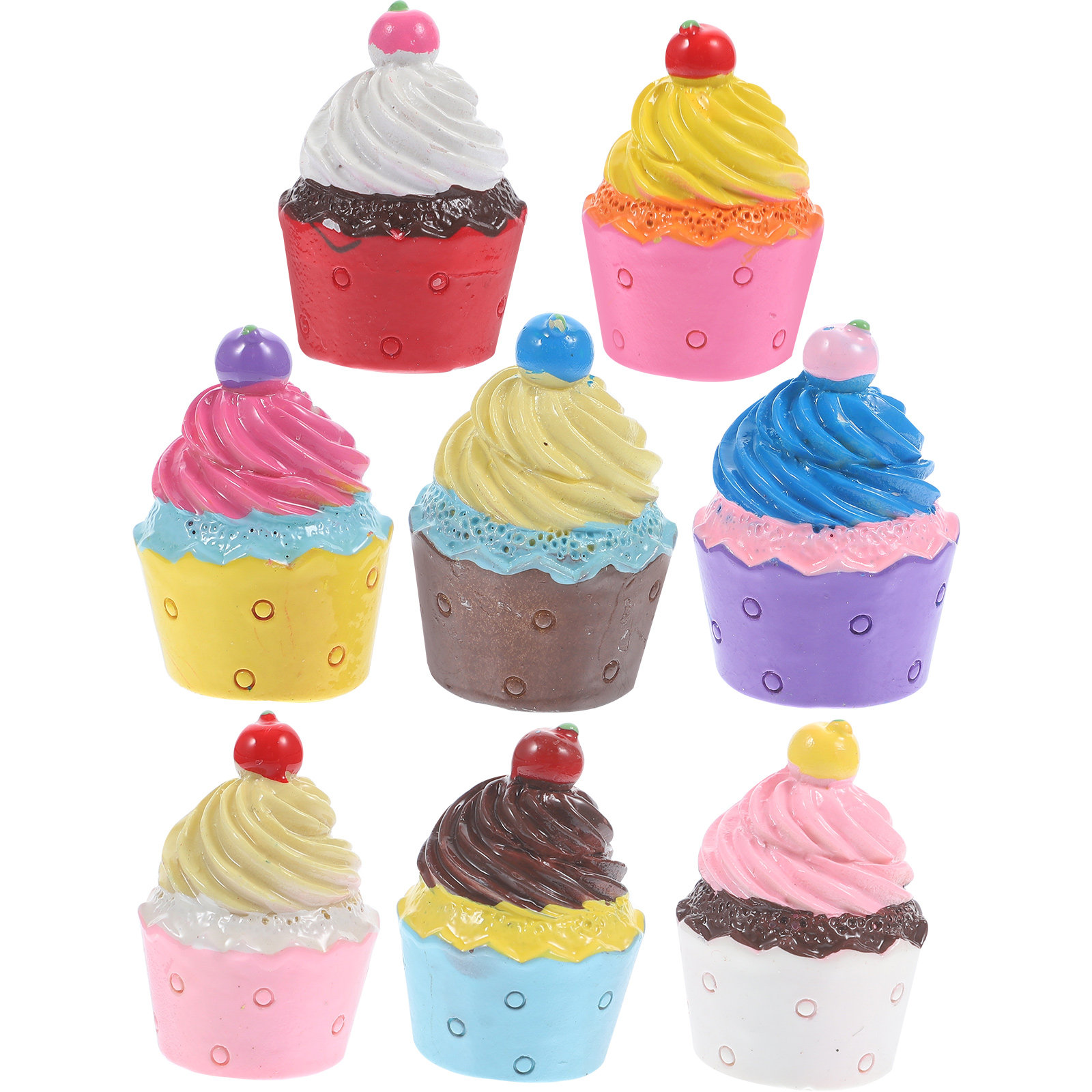 8Pcs Resin Simulated Cupcake D - đánh giá và giá Crafting Resin