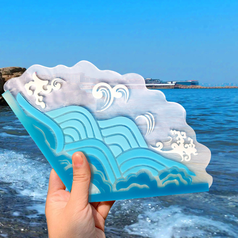 DIY Chinese Folding Fan Silico - đánh giá và giá Resin Ocean Wave Mold