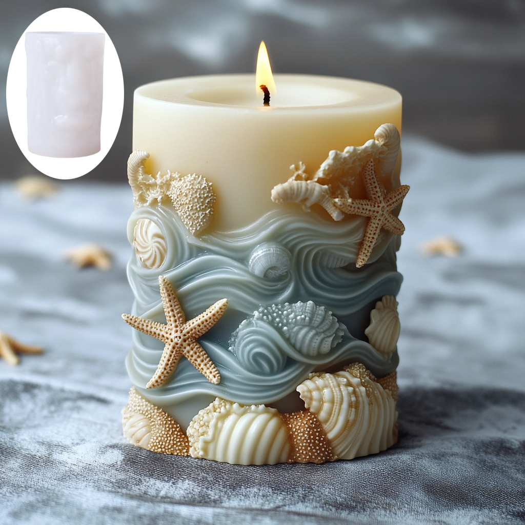 DIY Ocean style relief cylindr - đánh giá và giá Resin Ocean Wave Mold