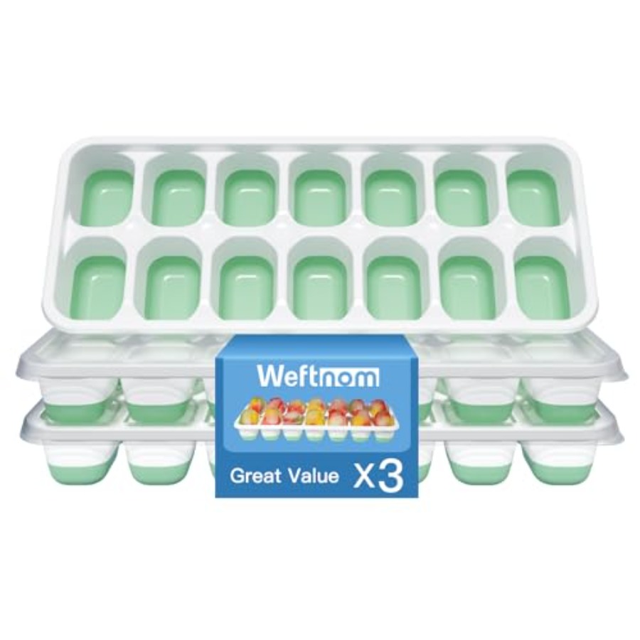 Ice Cube Tray with Lid, 3 Pack - đánh giá và giá Silicone Mold Tray