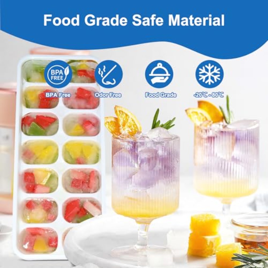Ice Cube Tray with Lid, 3 Pack - đánh giá và giá Silicone Mold Tray