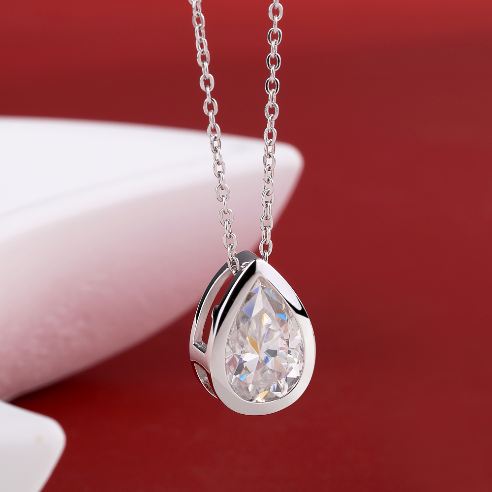 BXINY 4Carat Bezel Set WaterDr - đánh giá và giá Bezels Set Pendant