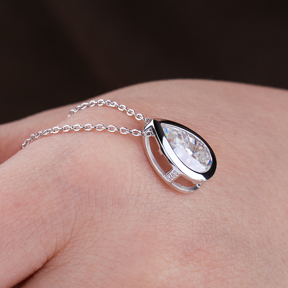 BXINY 4Carat Bezel Set WaterDr - đánh giá và giá Bezels Set Pendant