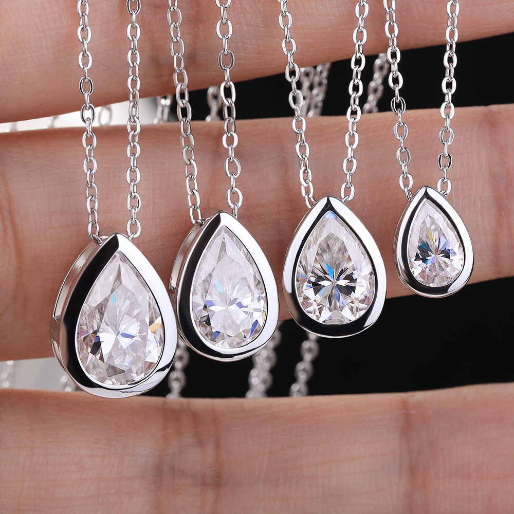 BXINY 4Carat Bezel Set WaterDr - đánh giá và giá Bezels Set Pendant