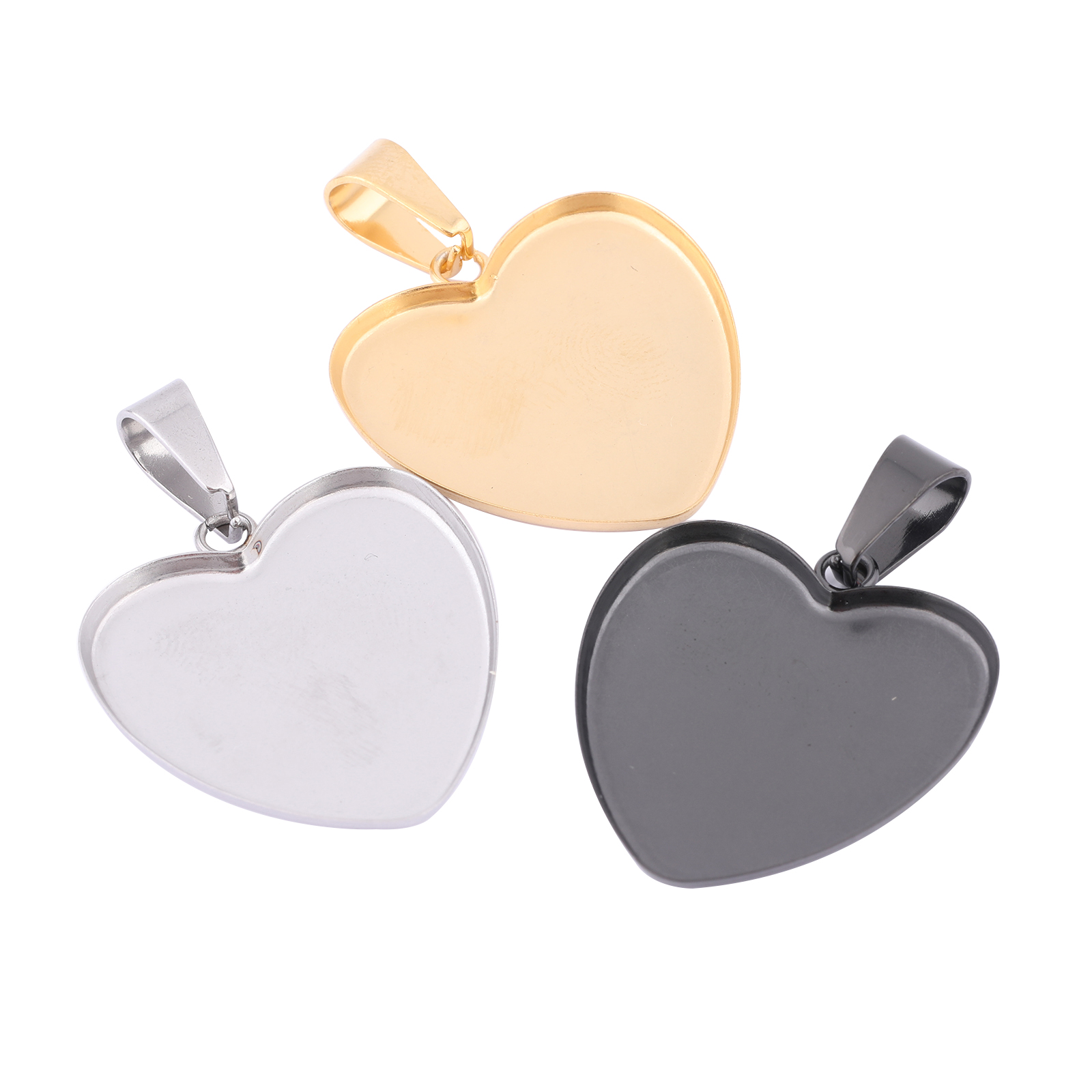 10pcs Stainless Steel Gold Pla - đánh giá và giá Bezels Set Pendant