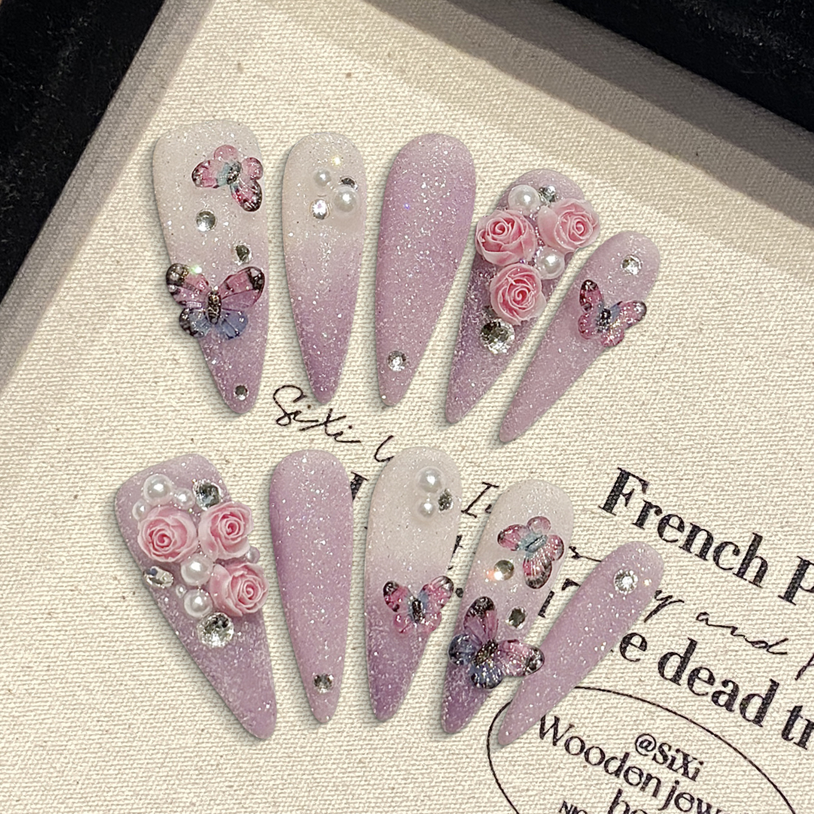 10pcs Long Stiletto Handmade F - đánh giá và giá Resin Craft Material