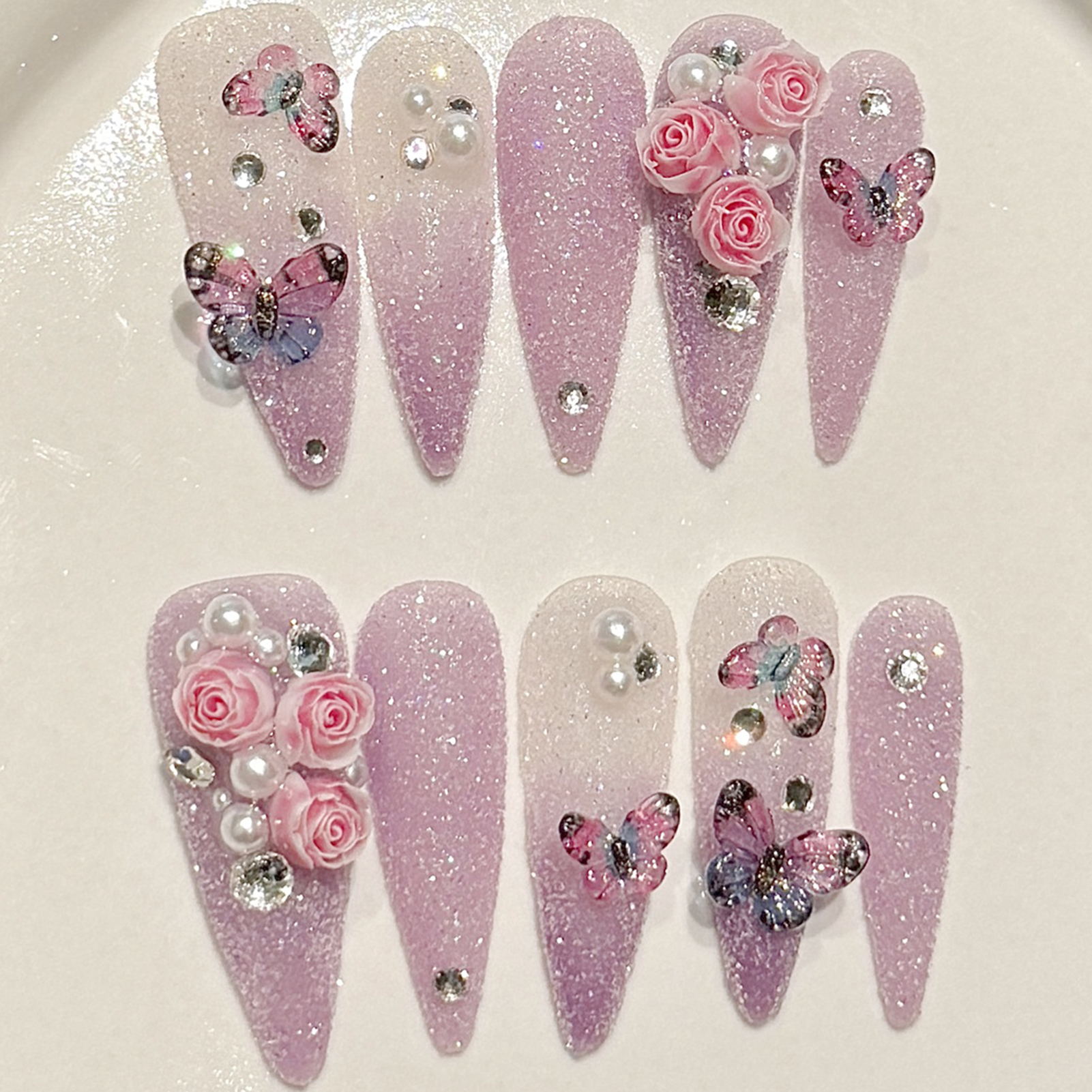 10pcs Long Stiletto Handmade F - đánh giá và giá Resin Craft Material