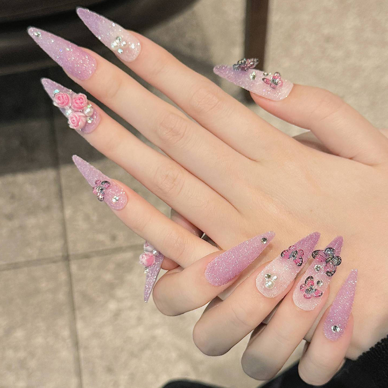 10pcs Long Stiletto Handmade F - đánh giá và giá Resin Craft Material