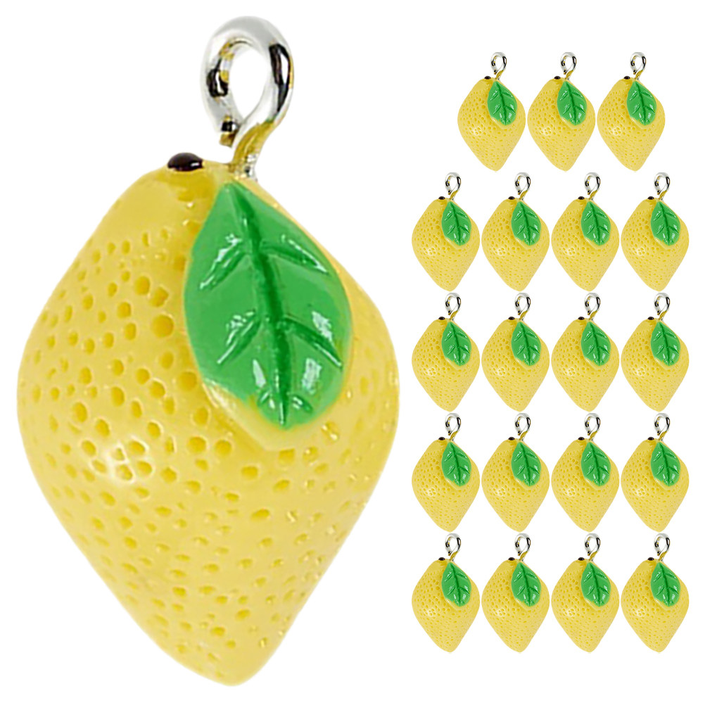 20Pcs Resin Lemon Charms Fruit - đánh giá và giá Crafting Resin