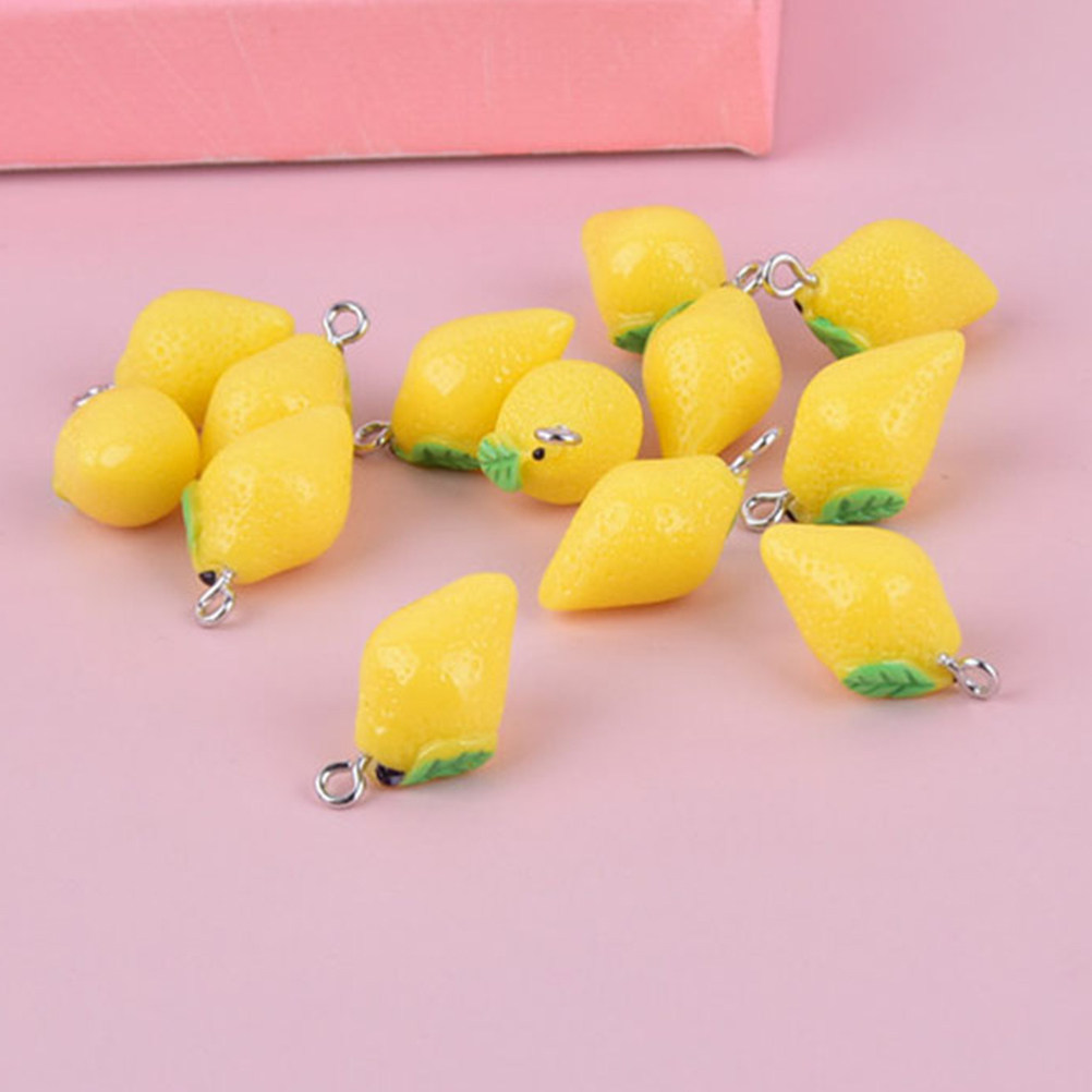 20Pcs Resin Lemon Charms Fruit - đánh giá và giá Crafting Resin