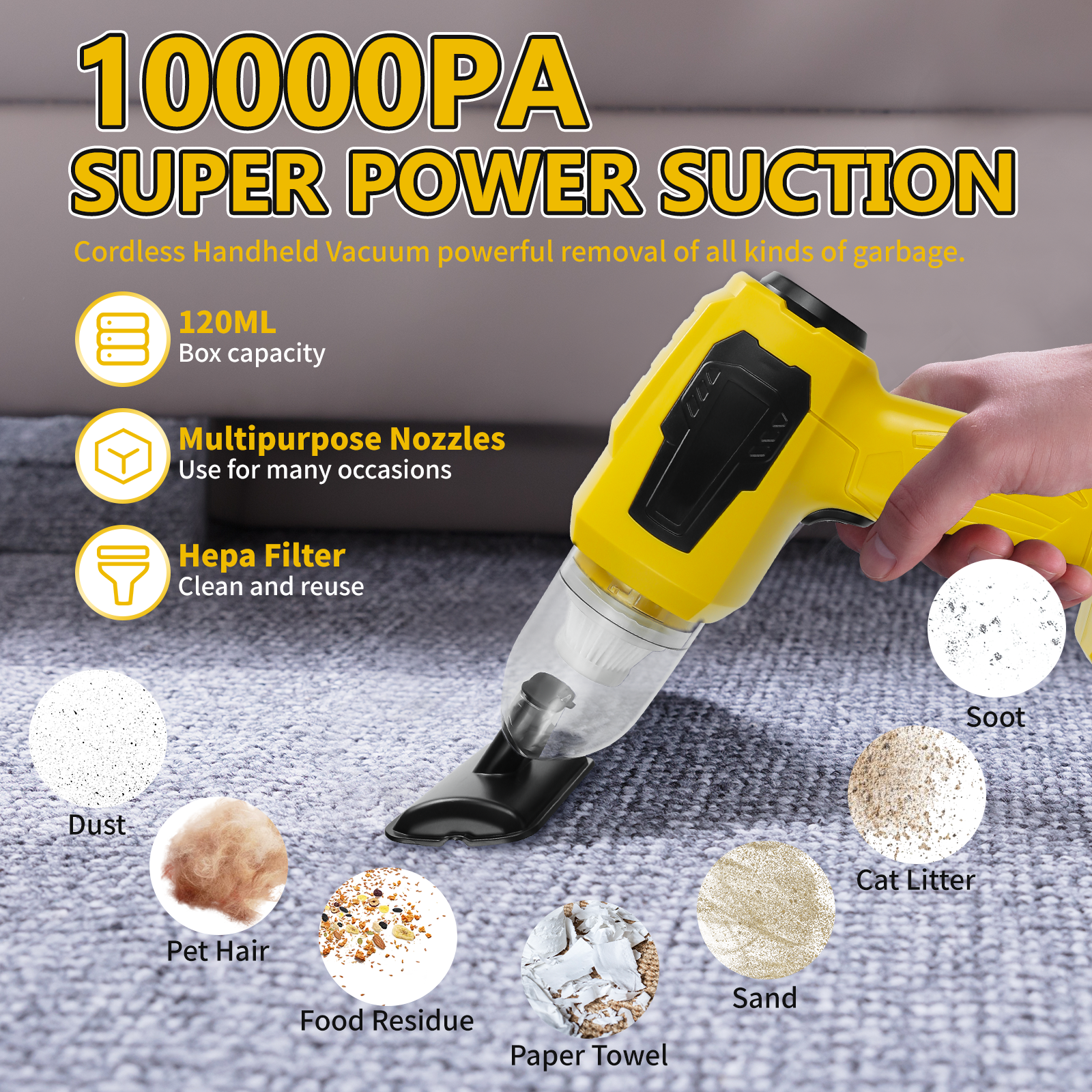 Handheld Car Vacuum Cleaner 2- - đánh giá và giá Vacuum Chamber Small