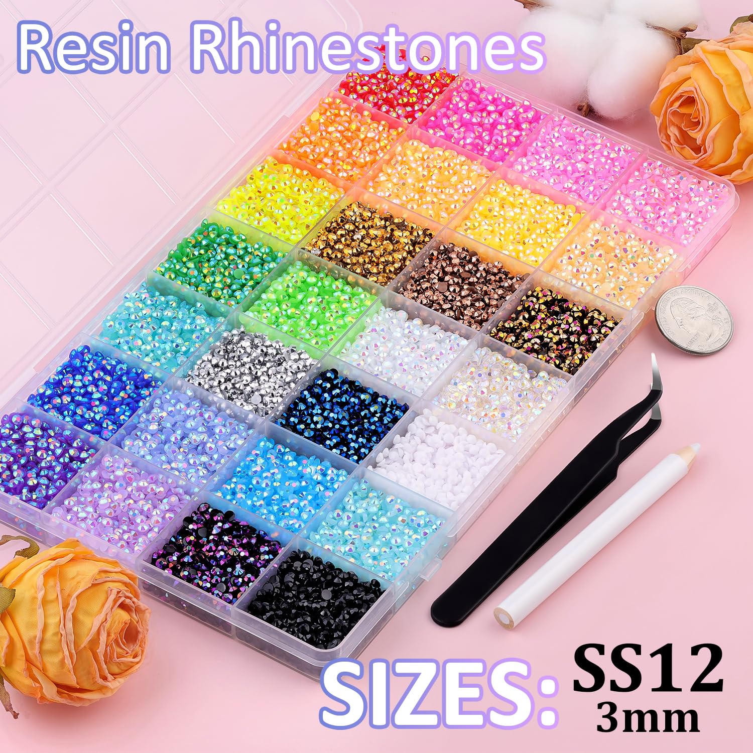 32000Pcs Resin Rhinestones Bed - đánh giá và giá Crafting Resin