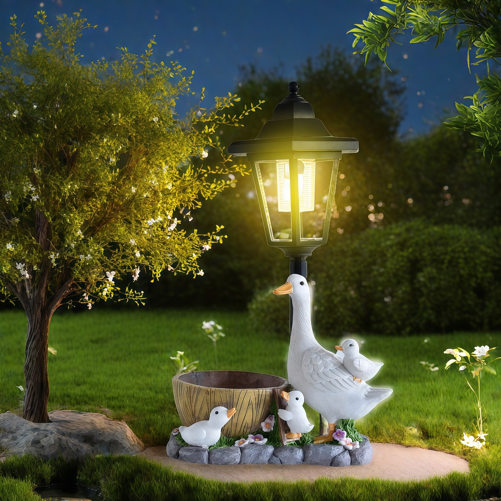 Solar Duck Night Light Garden  - đánh giá và giá Resin Craft Supplies