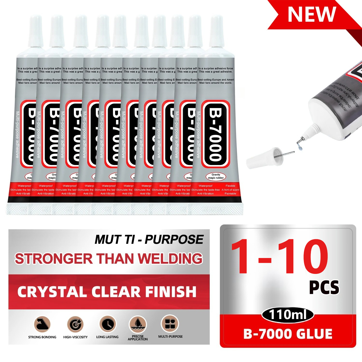 Super Glue B-7000 Loolifl 1-10 - đánh giá và giá Crafting Resin