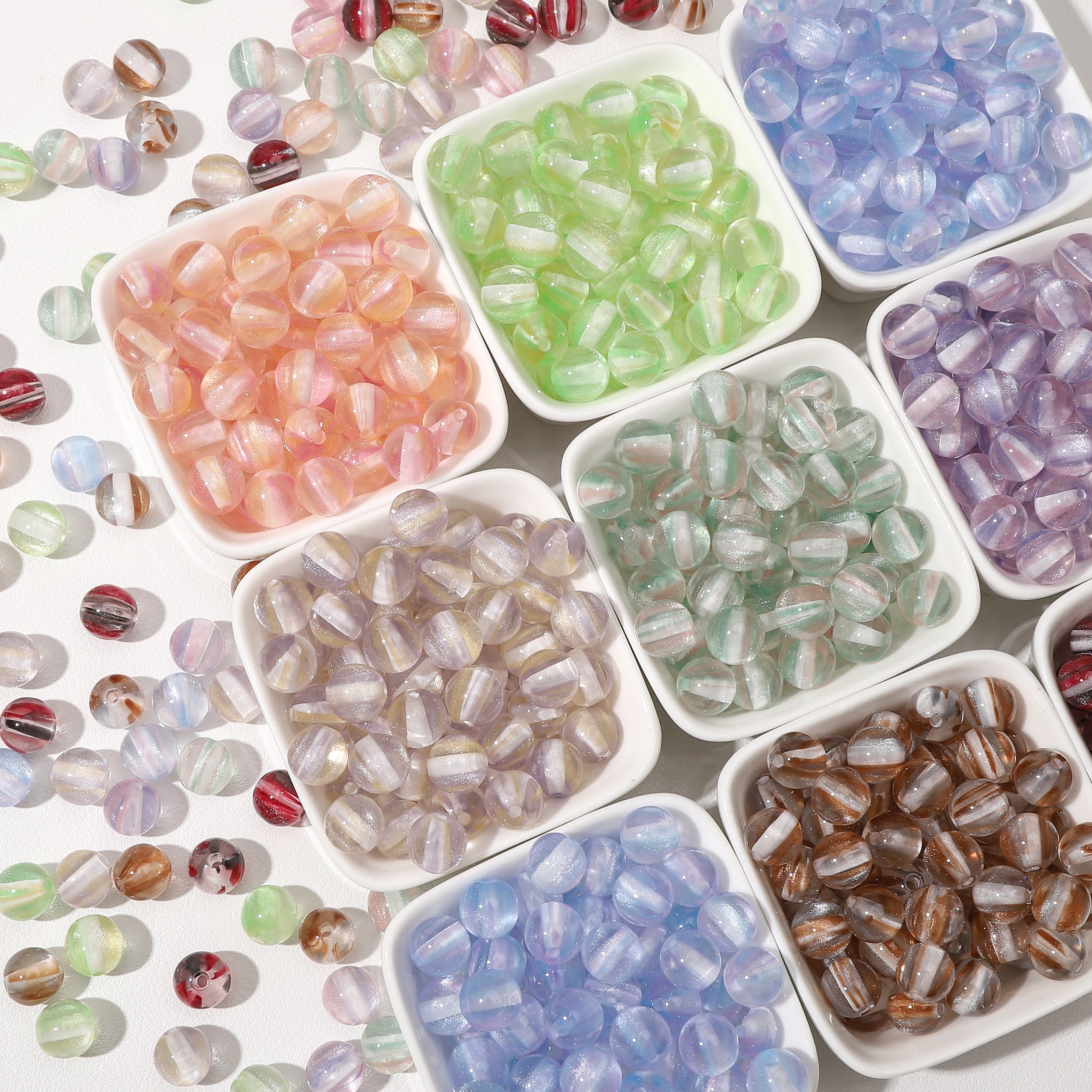 8mm 100Pcs Colorful Round Resi - đánh giá và giá Resin Craft Material