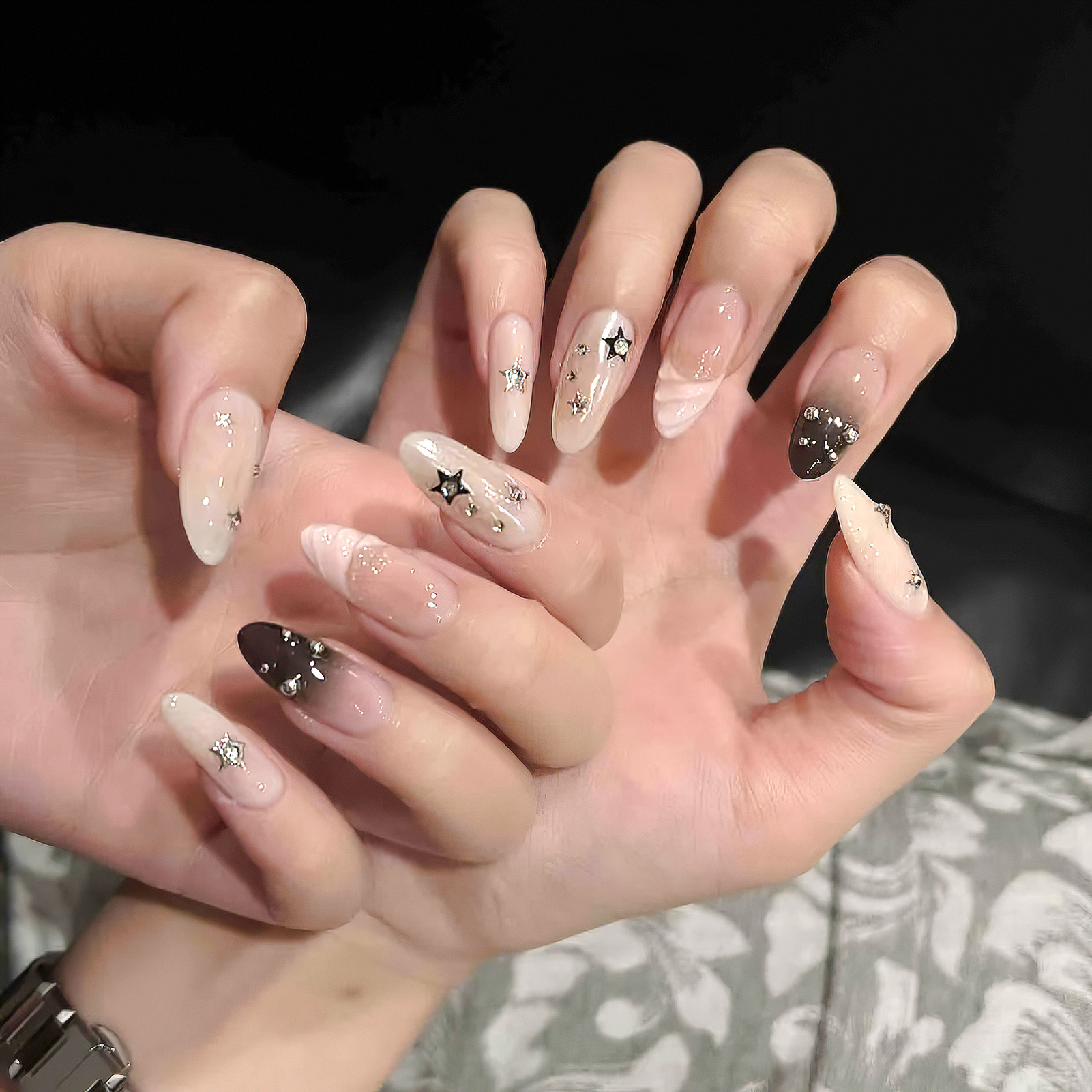 10pcs Almond Fake Nails Star G - đánh giá và giá Resin Craft Material