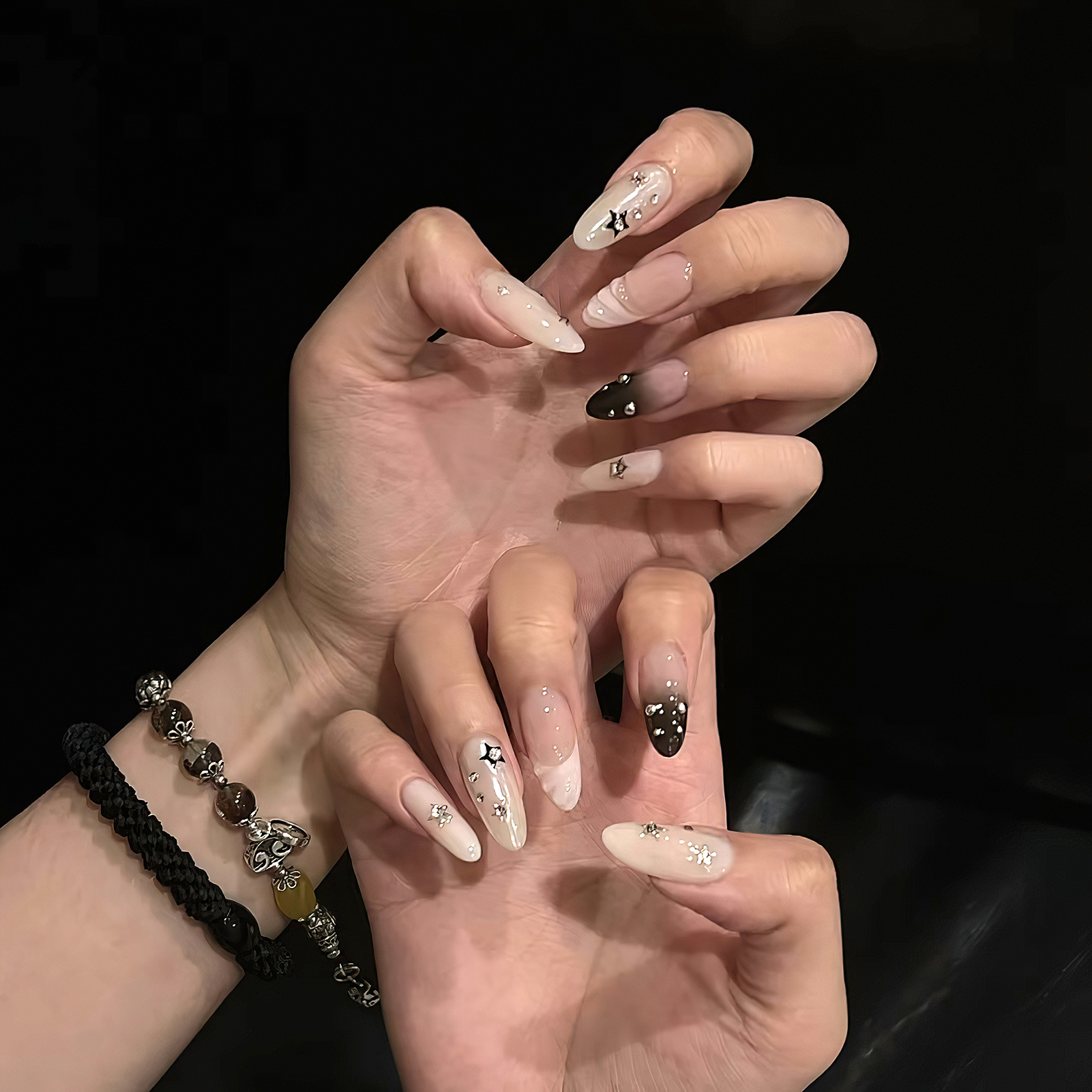 10pcs Almond Fake Nails Star G - đánh giá và giá Resin Craft Material