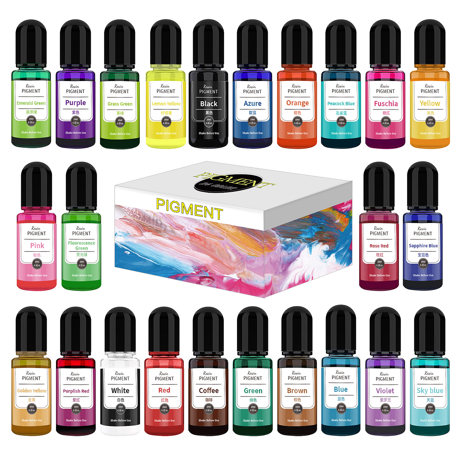 24/30 Colors Set 10ml Epoxy Re - đánh giá và giá Resin Dye Alcohol