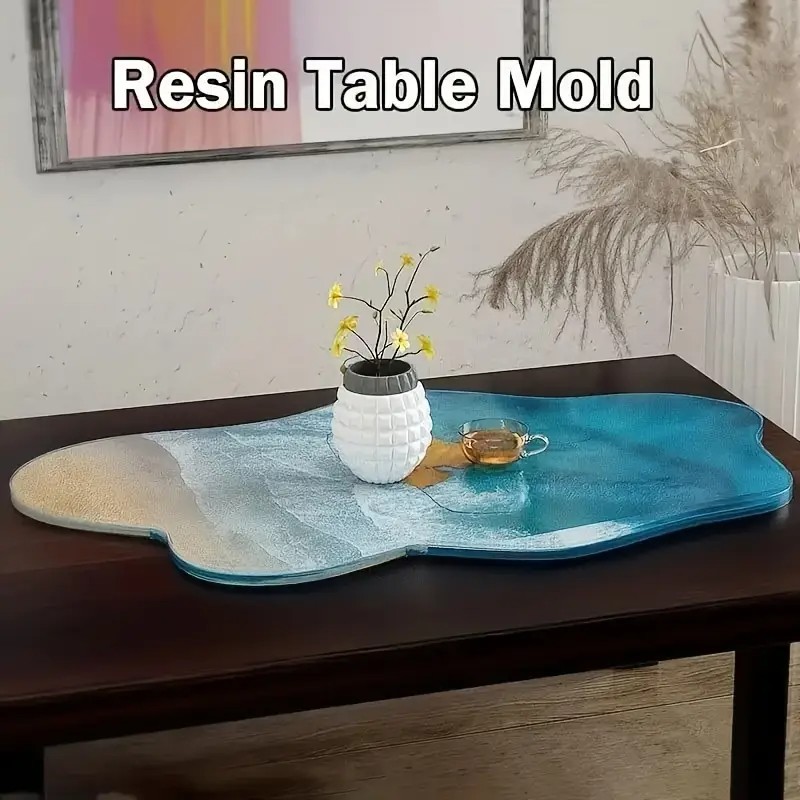 Large 61cm Irregular tray epox - đánh giá và giá Resin Ocean Wave Mold