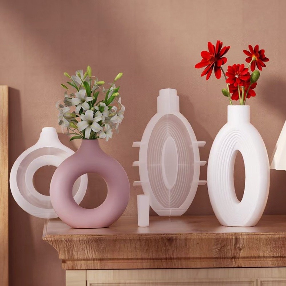 Oval Stripe Silicone Vase Mold - đánh giá và giá Resin Craft Workshop