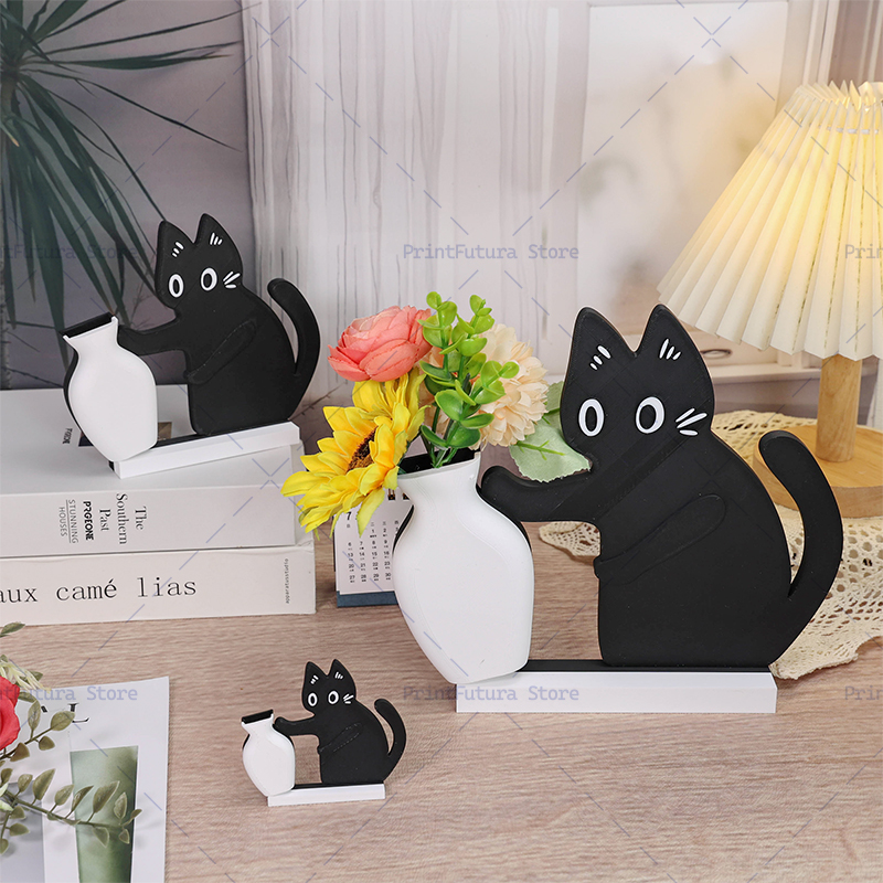 3D Printed Naughty Kitten Vase - đánh giá và giá Dried Flower Bulk