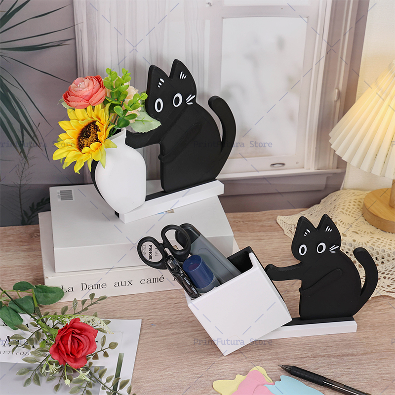 3D Printed Naughty Kitten Vase - đánh giá và giá Dried Flower Bulk