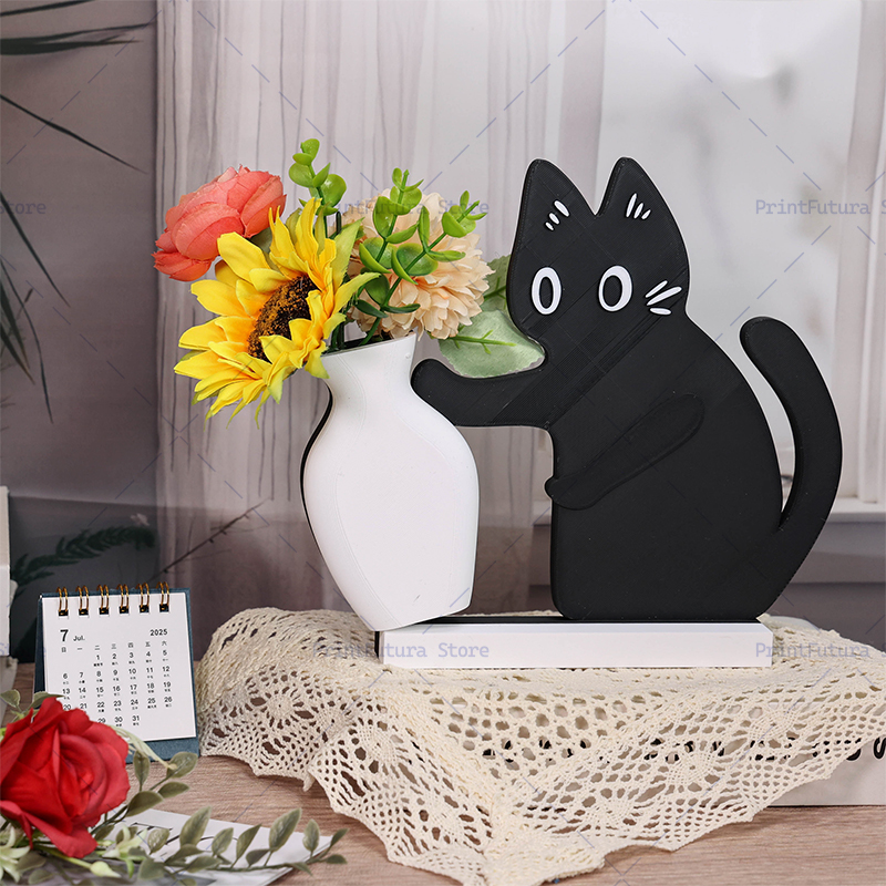 3D Printed Naughty Kitten Vase - đánh giá và giá Dried Flower Bulk