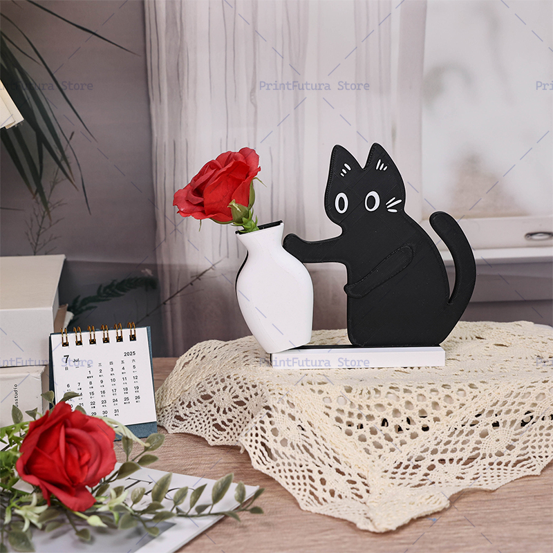 3D Printed Naughty Kitten Vase - đánh giá và giá Dried Flower Bulk