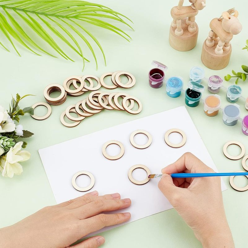 100 Pcs 30mm Natural Wood Ring - đánh giá và giá Wood Ring Blank