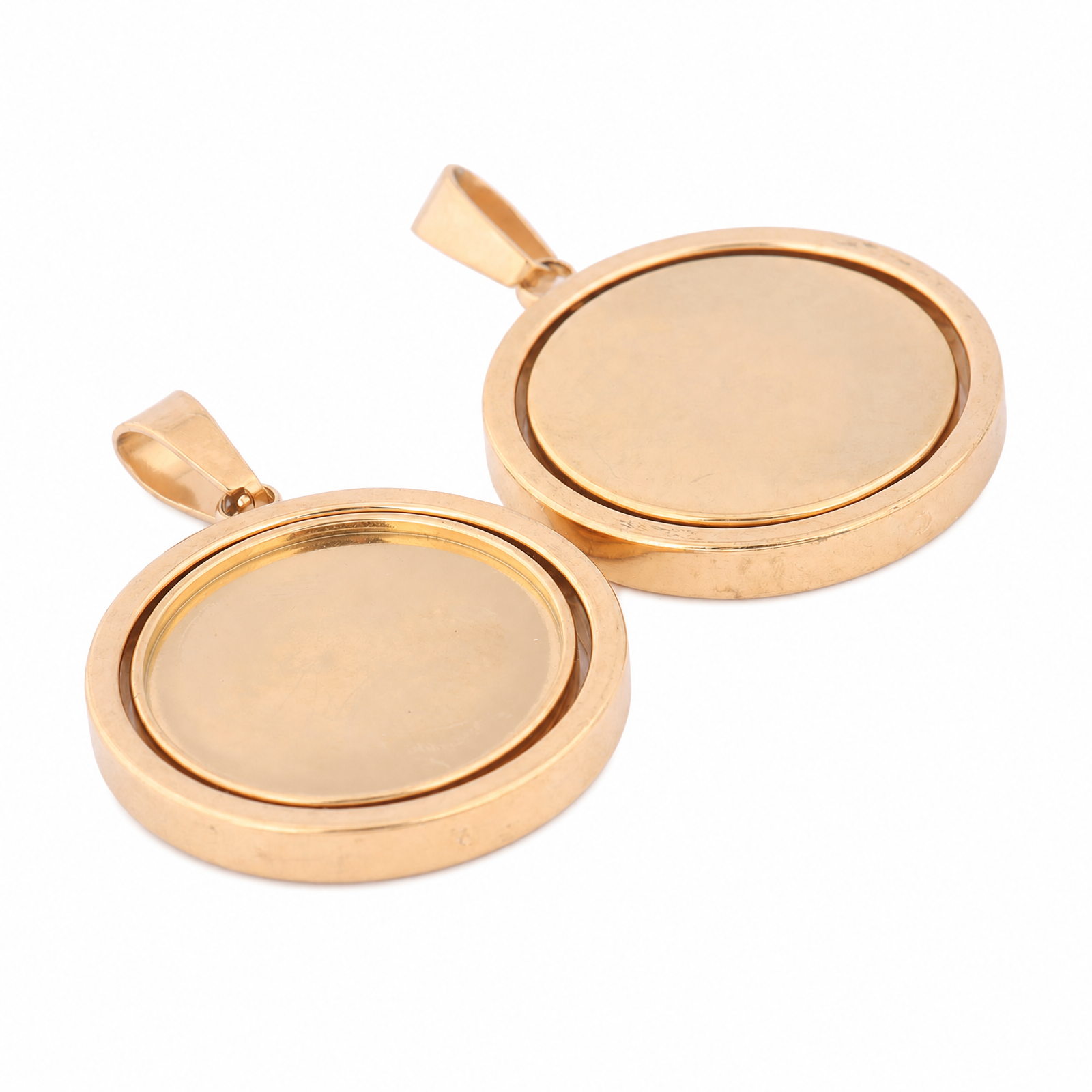 5pcs Stainless Steel Gold Plat - đánh giá và giá Bezels Set Pendant
