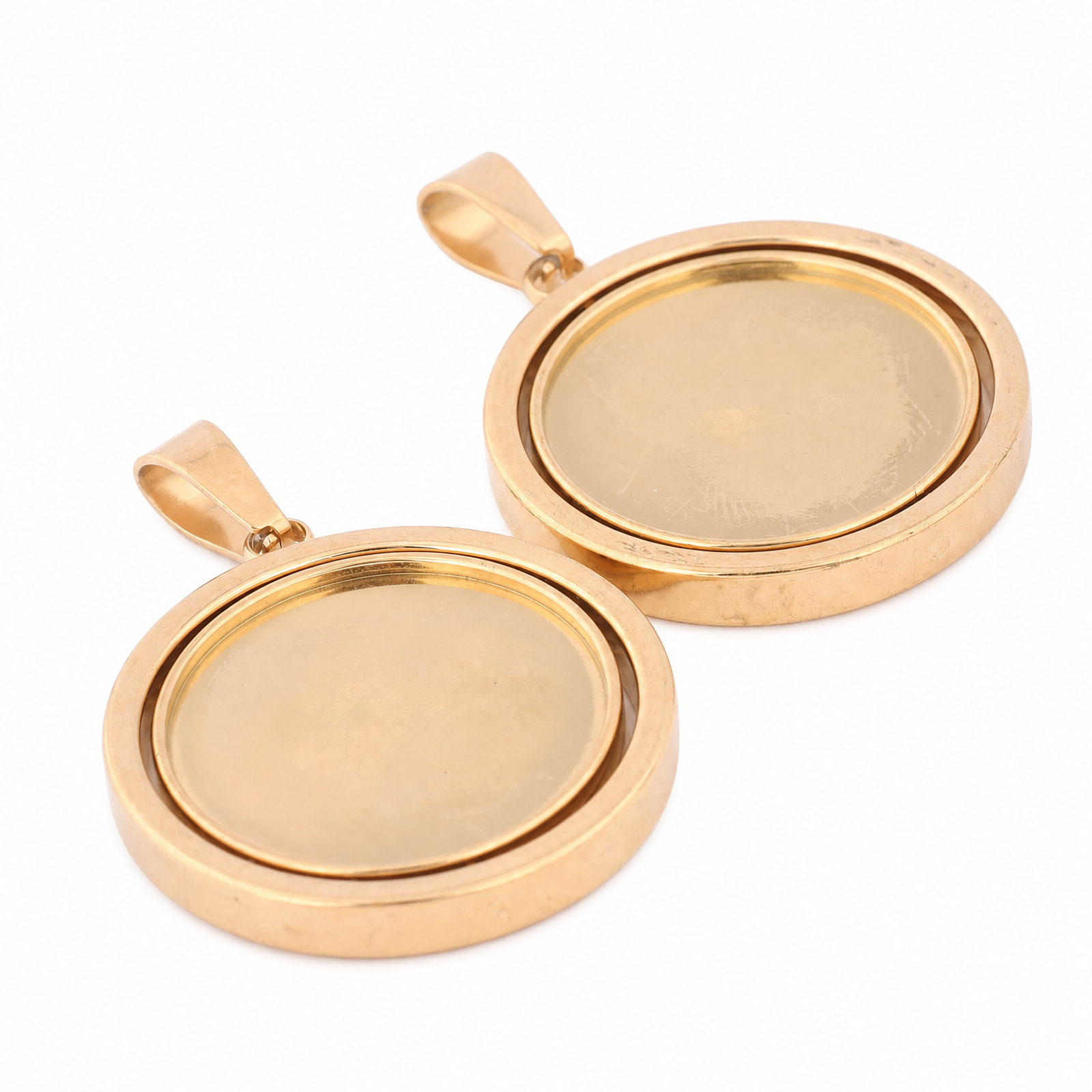 5pcs Stainless Steel Gold Plat - đánh giá và giá Bezels Set Pendant