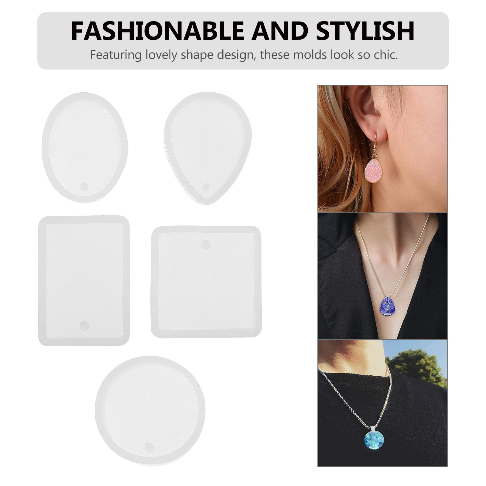 10pcs Pendant Mold Set Silicon - đánh giá và giá Crafting Resin