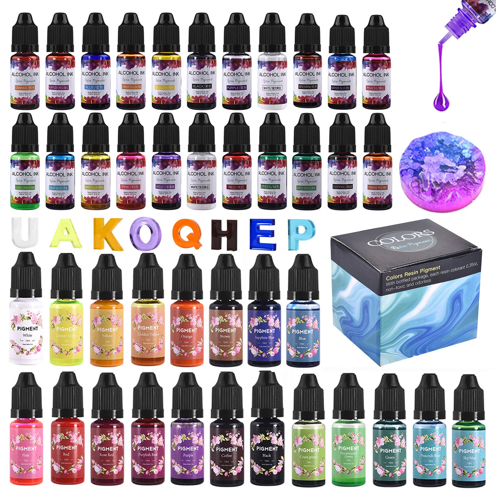1 Set Resin Pigment Kit Art In - đánh giá và giá Resin Dye Alcohol