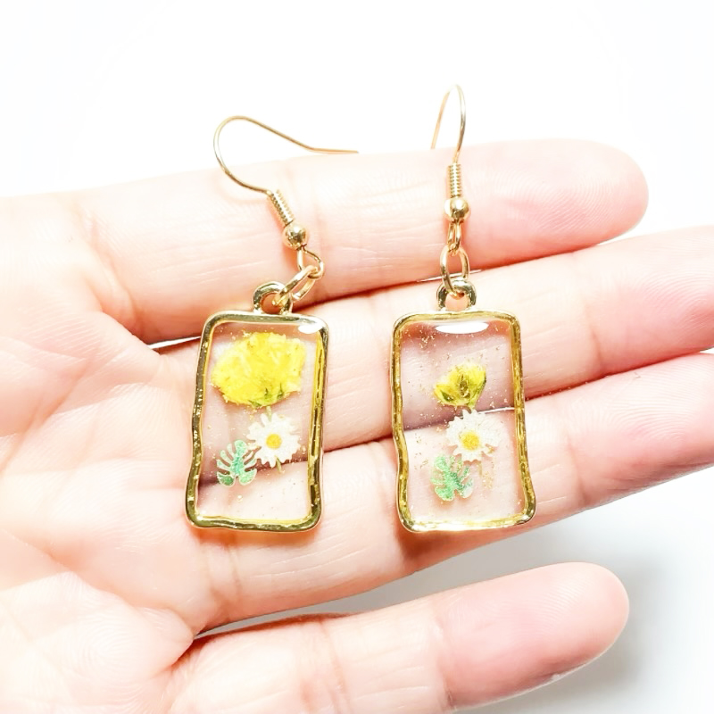 Dried Flower Earrings Heart Re - đánh giá và giá Dried Flower Bulk