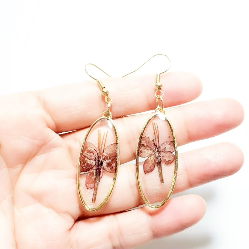 Dried Flower Earrings Heart Re - đánh giá và giá Dried Flower Bulk